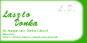 laszlo donka business card